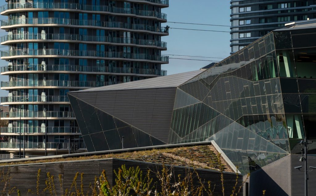 High-tech buildings in Newham