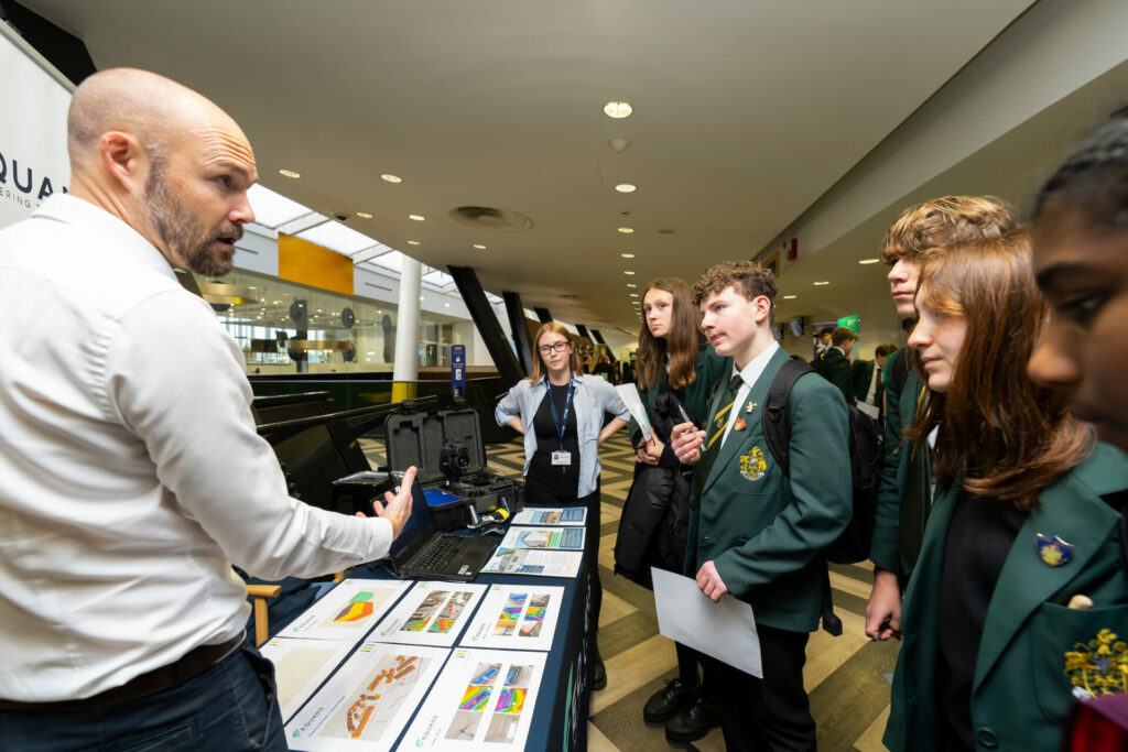 Students at John Roan School Greenwich learn about thermal imaging and home insulation with Equas.