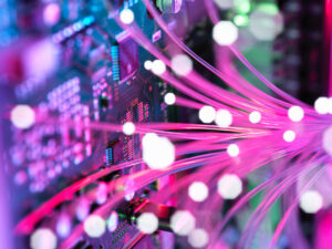 Bright pink optic fibres