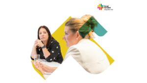 Decorative - two women talking
