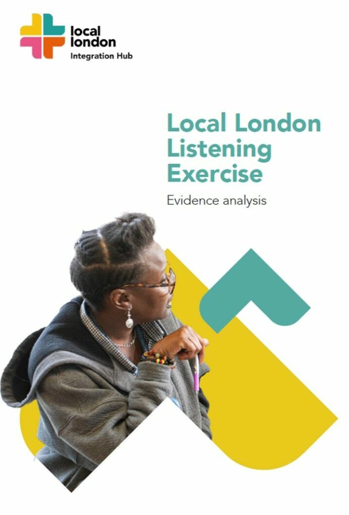 Cover of the report showing woman talking to someone out of the picture.