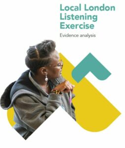 Cover of the report showing woman talking to someone out of the picture.