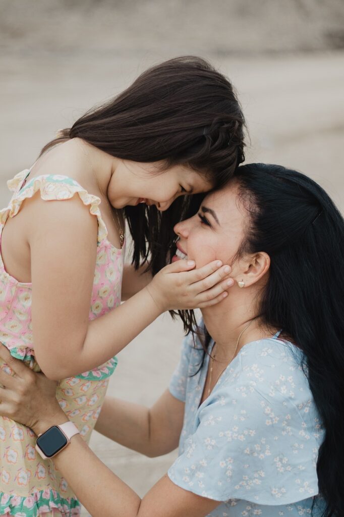Happy mother and child