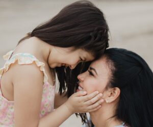 Happy mother and child